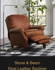 Stone & Beam Real Leather Recliner